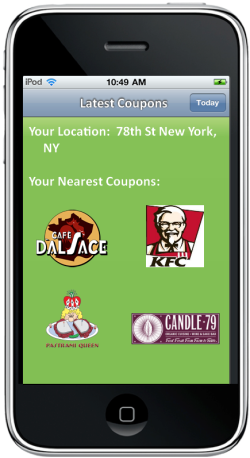 Mobile Phone with Coupon Application