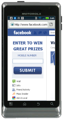 Mobile Phone with Social Media Opt-In